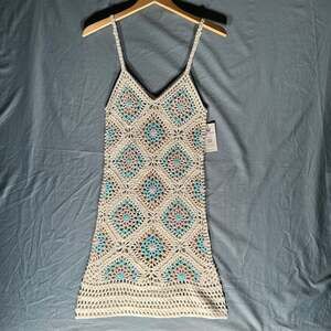 Flying Point Crochet Coverup Dress NWT